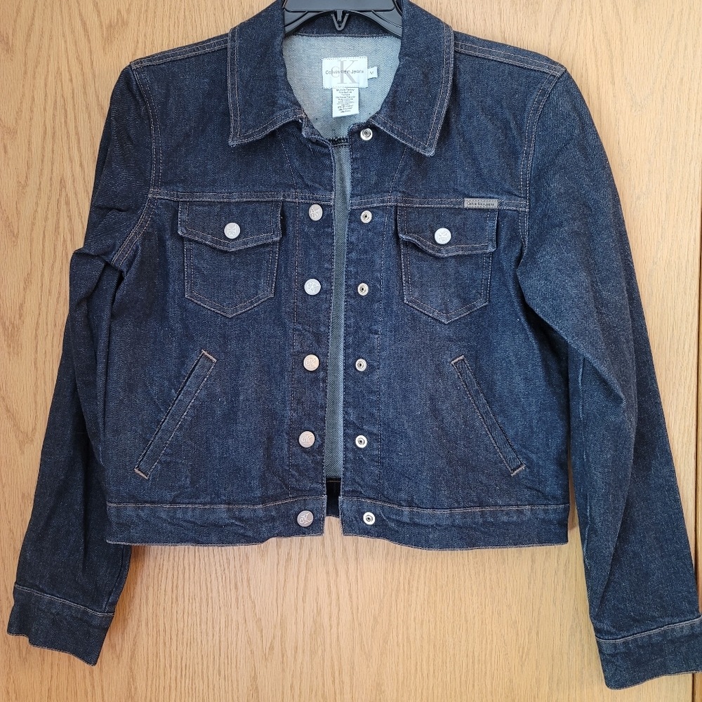 SALE! Calvin Klein women's vintage jean jacket sz M